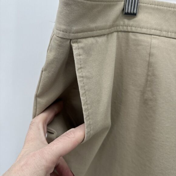 LL Bean Pants Womens 16 (36x28 ACTUAL) Khaki Tan Classic Fit Side Zip + Pockets - Picture 7 of 9